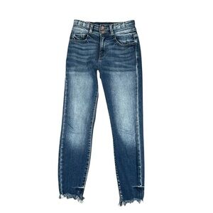 KanCan Signature Ultra High Rise‎ Ankle Skinny Jeans Stretch Raw Hem Size 25